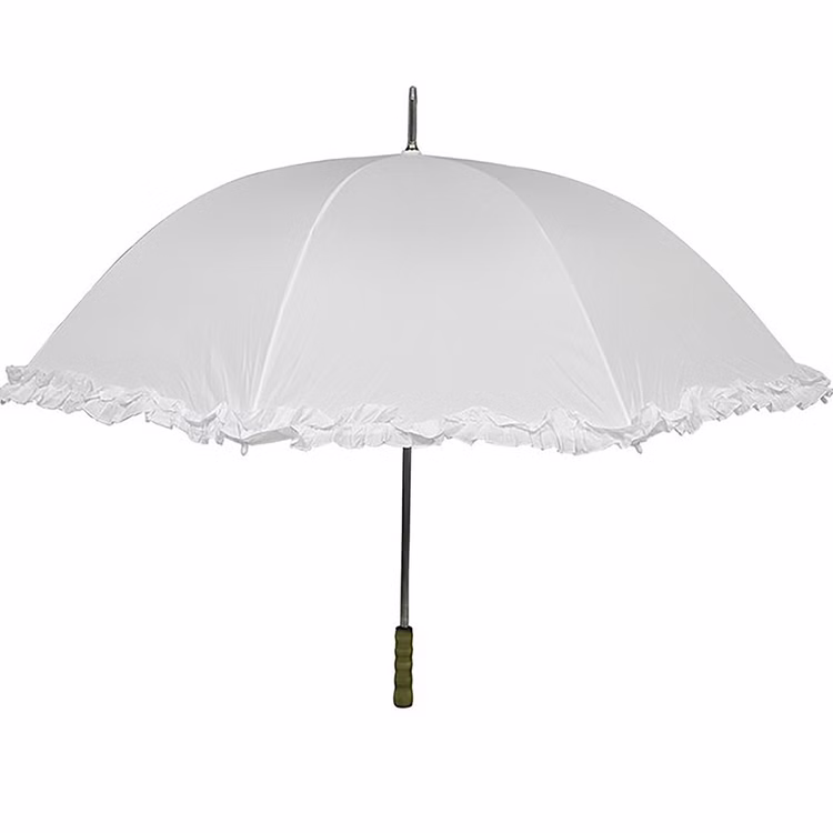 XXL Chauffeur Schirm weiß für Hochzeit Trauung Ø 130 cm 100 cm lang mit Rüschen & Automatik weißer Regenschirm wasserdicht Hochzeits-Deko XXL Chauffeur Schirm weiß für Hochzeit Trauung Ø 130 cm 100 cm lang mit Rüschen & Automatik weißer Regenschirm wasserdicht Hochzeits-Deko