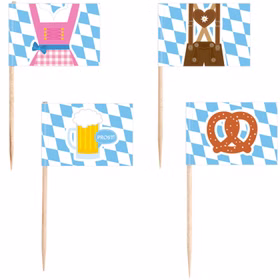 Oktoberfest Party-Set O zapft is Bierfest Deko 74-tlg. Pappgeschirr Tischdeko Luftballons Partygeschirr Mottoparty weiß-blau Bayern Bavaria