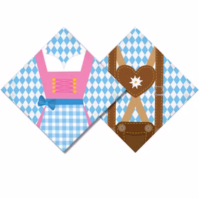 Oktoberfest Party-Set O zapft is Bierfest Deko 74-tlg. Pappgeschirr Tischdeko Luftballons Partygeschirr Mottoparty weiß-blau Bayern Bavaria