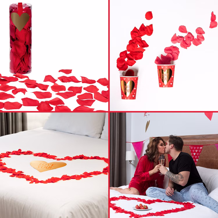 Rote Rosenblätter 288 Stück Streudeko Hochzeit 3,5 cm Tischdeko Party-Zubehör Verlobung Valentinstag Liebesbeweis Dekoideen I love you Rote Rosenblätter 288 Stück Streudeko Hochzeit 3,5 cm Tischdeko Party-Zubehör Verlobung Valentinstag Liebesbeweis Dekoideen I love you