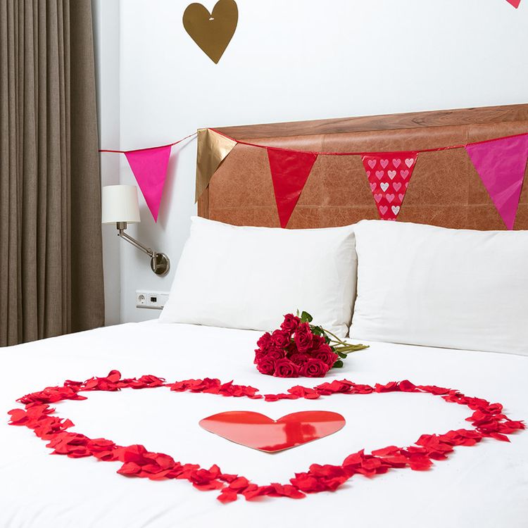 Rote Rosenblätter 288 Stück Streudeko Hochzeit 3,5 cm Tischdeko Party-Zubehör Verlobung Valentinstag Liebesbeweis Dekoideen I love you