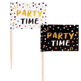 Party Time Party-Set Geburtstag Mottoparty Silvester Tischdeko 47-tlg. Party-Deko Deko Feier Mottoparty Celebrate