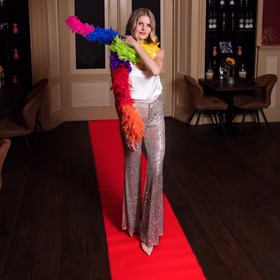 Roter Teppich 450 x 60 cm VIP Party-Zubehör Läufer Hochzeit Geburtstag Blumenkinder Trauung Mottoparty Fasching Karneval