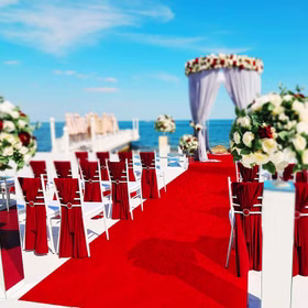 Roter Teppich 450 x 60 cm VIP Party-Zubehör Läufer Hochzeit Geburtstag Blumenkinder Trauung Mottoparty Fasching Karneval Hinweis: KI generiertes Bild