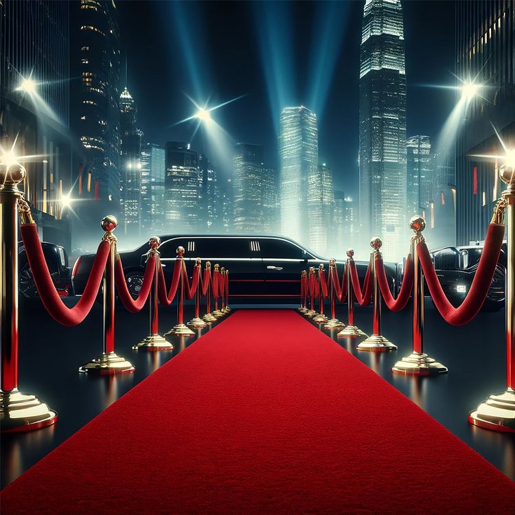 Roter Teppich 450 x 60 cm VIP Party-Zubehör Läufer Hochzeit Geburtstag Blumenkinder Trauung Mottoparty Fasching Karneval