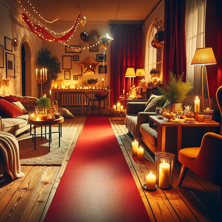 Roter Teppich 450 x 60 cm VIP Party-Zubehör Läufer Hochzeit Geburtstag Blumenkinder Trauung Mottoparty Fasching Karneval