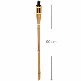 Bambusfackel 20 Stück Gartenfackeln mit Docht 90 cm lang Outdoor-Fackel Deko Garten-Beleuchtung