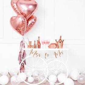 Herz Folienballons Roségold 45 cm 40 Stück Hochzeit Valentinstag Liebe Geburtstag Party-Deko Ballons Luftballons Dekoration