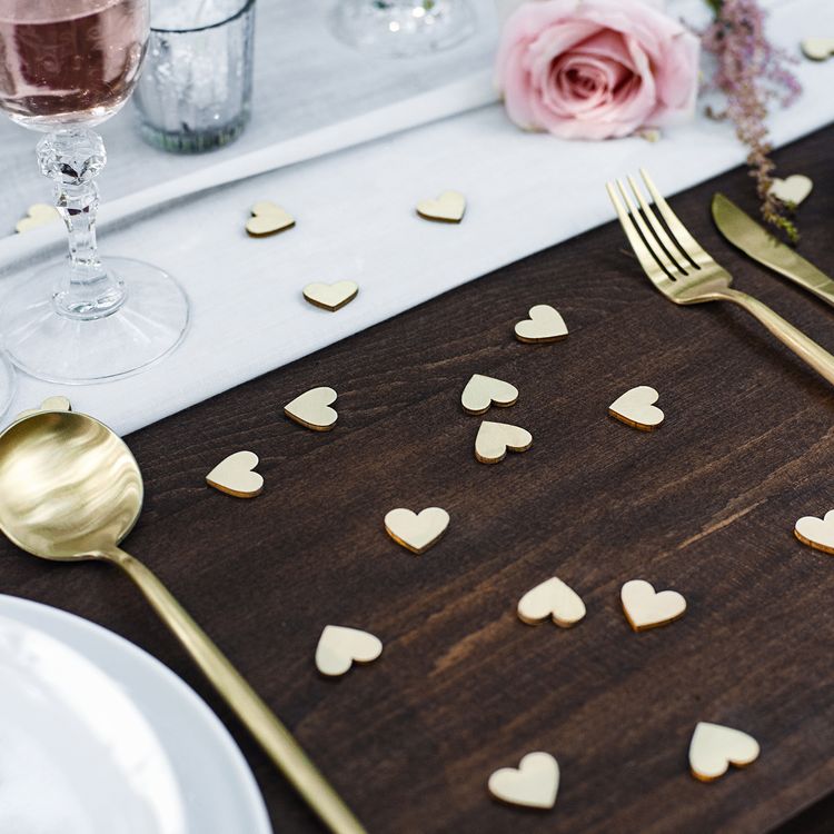 Herzen aus Holz 50 Stück 2 x 2 cm Tisch-Deko Malen & Basteln Streudeko Hochzeit Tisch-Deko Valentinstag Deko Esstisch Party-Deko Geburtstag Liebe Konfetti-Herzen
