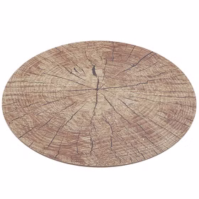 Untersetzer Holz-Optik 8er Platz-Set 38 cm rund abwischbar Tisch-Deko Hochzeit Geburtstag Sommerfest Dekoration Platz-Set