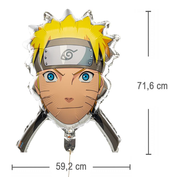Naruto Folienballon XXL Naruto Shippuden 59,2 x 71,6 cm Party-Deko Tisch-Deko Dekoration Geburtstag Kindergeburtstag Manga-Party Mottoparty Serie Comic Ballon Luftballon