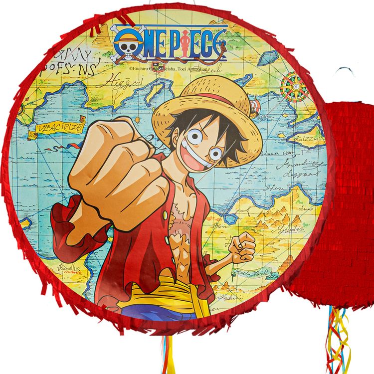 One Piece Pinata rund rot Manga Luffy 40 cm Party-Deko für Kinder One Piece Pinata rund rot Manga Luffy 40 cm Party-Deko für Kinder Tisch-Deko Dekoration Geburtstag Kindergeburtstag Manga-Party Mottoparty Serie Comic Party-Zubehör Pirat Seeräuber