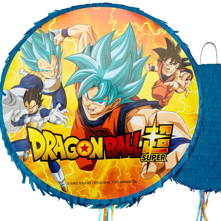 Dragon Ball Pinata rund 40 cm blau Manga Party-Deko für Kinder Tisch-Deko Dekoration Geburtstag Kindergeburtstag Manga-Party Mottoparty Serie Comic Party-Zubehör