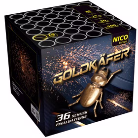 Goldkäfer Feuerwerk Batterie 17 Sek. von Nico für Silvester oder Geburtstagsfeuerwerk