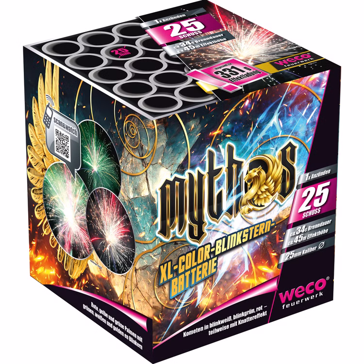 Mythos Feuerwerk Batterie 34 Sek. von Weco Geburtstagsfeuerwerk, Silvesterfeuerwerk Mythos Feuerwerk Batterie 34 Sek. von Weco Geburtstagsfeuerwerk, Silvesterfeuerwerk