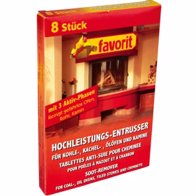 8 Würfel Hochleistungsentrußer für Kamin, Kachel- und Ölofen der Firma Favorit