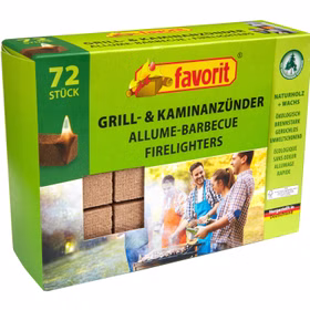 Grill- und Kaminanzünder aus Naturholz von Favorit 72er Packung Grill- und Kaminanzünder aus Naturholz von Favorit 72er Packung