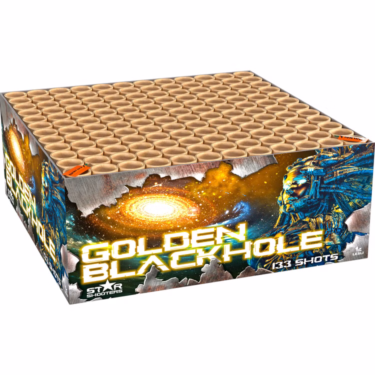 Golden Blackhole Verbundfeuerwerk 90 Sek. von Lesli für Silvester, Hochzeiten, Geburtstage uvm. Golden Blackhole Verbundfeuerwerk 90 Sek. von Lesli für Silvester, Hochzeiten, Geburtstage uvm.