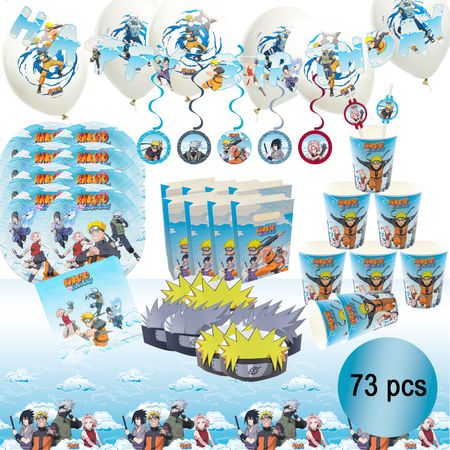 XXL Naruto Shippuden Party-Set Kindergeburtstag 73-tlg. Party-Deko