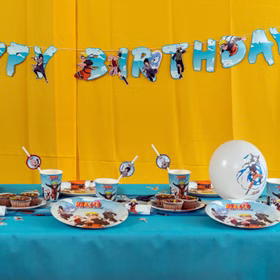 XXL Naruto Shippuden Party-Set Kindergeburtstag 73-tlg. Party-Deko Tischdeko Deko Dekoration Kindergeburtstag Geburtstag Manga Anime Comic Filmheld Party-Geschirr