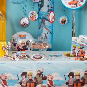XXL Naruto Shippuden Party-Set Kindergeburtstag 73-tlg. Party-Deko Tischdeko Deko Dekoration Kindergeburtstag Geburtstag Manga Anime Comic Filmheld Party-Geschirr