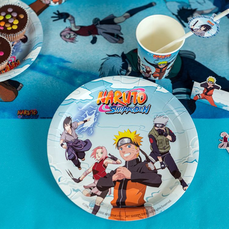 XXL Naruto Shippuden Party-Set Kindergeburtstag 73-tlg. Party-Deko Tischdeko Deko Dekoration Kindergeburtstag Geburtstag Manga Anime Comic Filmheld Party-Geschirr