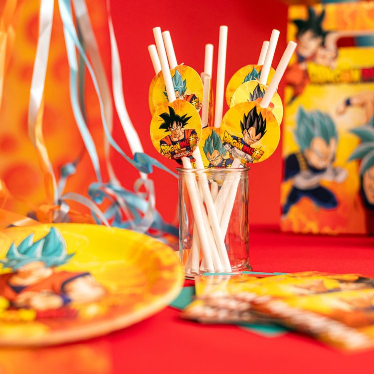 XXL Dragon Ball Party-Set Kindergeburtstag 73-tlg. Party-Deko Tischdeko Deko Dekoration Kindergeburtstag Geburtstag Manga Anime Comic Filmheld Party-Geschirr