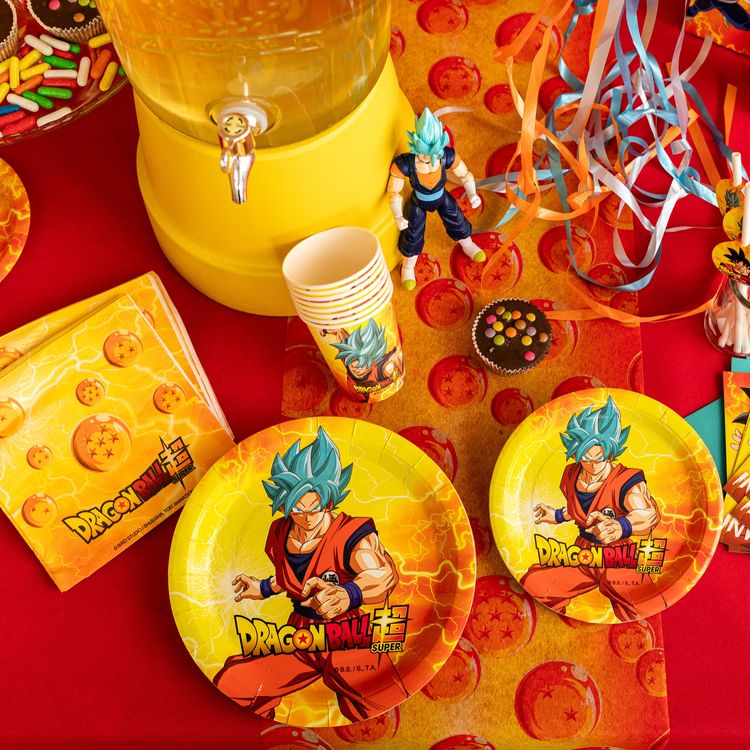 XXL Dragon Ball Party-Set Kindergeburtstag 73-tlg. Party-Deko Tischdeko Deko Dekoration Kindergeburtstag Geburtstag Manga Anime Comic Filmheld Party-Geschirr