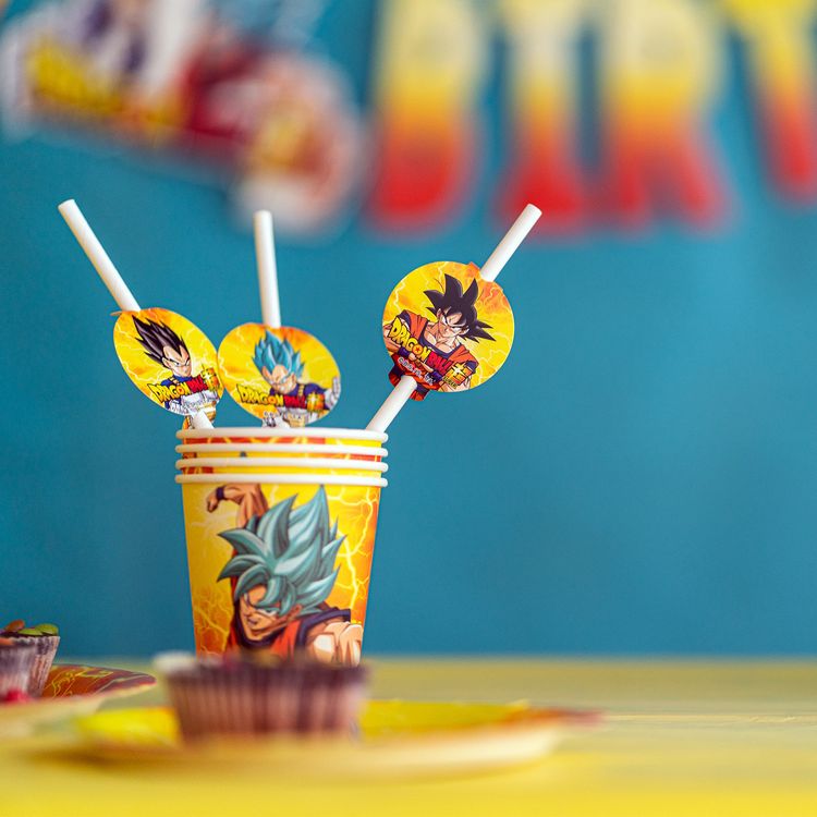 XXL Dragon Ball Party-Set Kindergeburtstag 73-tlg. Party-Deko Tischdeko Deko Dekoration Kindergeburtstag Geburtstag Manga Anime Comic Filmheld Party-Geschirr