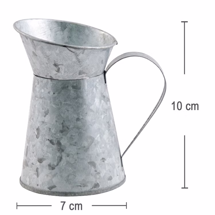 Deko Kanne Zink-Optik 7 x 10 cm Tisch-Deko Vase Kerzenhalter Milchtopf DIY Tisch-Deko Hochzeit Geburtstag Party-Deko Dekoration Deko Kanne Zink-Optik 7 x 10 cm Tisch-Deko Vase Kerzenhalter Milchtopf DIY Tisch-Deko Hochzeit Geburtstag Party-Deko Dekoration