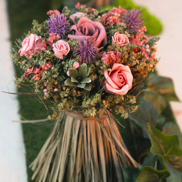 Blumenstrauß ländlich 16 x 20 cm Rosen Kunstblumen gebunden Tisch-Deko Blumenstrauß ländlich 16 x 20 cm Rosen Kunstblumen gebunden Tisch-Deko Wohn-Deko Accessoire Blumen Tisch-Deko für jeden Anlass Hochzeit Geburtstag Sommerfest