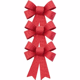 Deko-Schleifen Rot 3 Stück 10 x 12,7 cm Weihnachtsbaum-Deko Basteln Geschenk Deko Geschenkschleifen Deko-Zubehör Deko-Schleifen Rot 3 Stück 10 x 12,7 cm Weihnachtsbaum-Deko Basteln Geschenk Deko Geschenkschleifen Deko-Zubehör