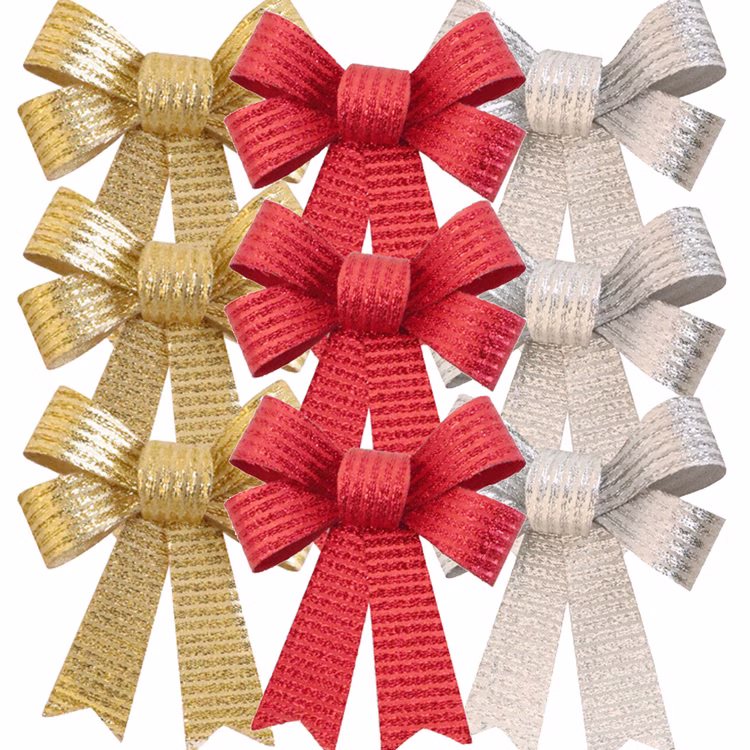 Deko-Schleifen Rot 3 Stück 10 x 12,7 cm Weihnachtsbaum-Deko Basteln Geschenk Deko Geschenkschleifen Deko-Zubehör Deko-Schleifen Rot 3 Stück 10 x 12,7 cm Weihnachtsbaum-Deko Basteln Geschenk Deko Geschenkschleifen Deko-Zubehör