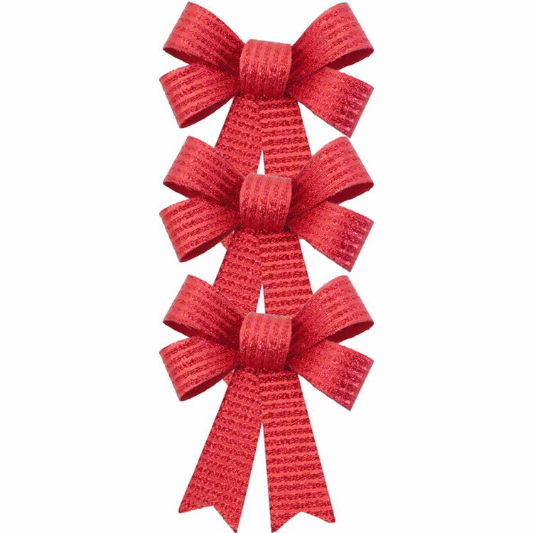 Deko-Schleifen Rot 3 Stück 10 x 12,7 cm Weihnachtsbaum-Deko Basteln Geschenk Deko Geschenkschleifen Deko-Zubehör Deko-Schleifen Rot 3 Stück 10 x 12,7 cm Weihnachtsbaum-Deko Basteln Geschenk Deko Geschenkschleifen Deko-Zubehör