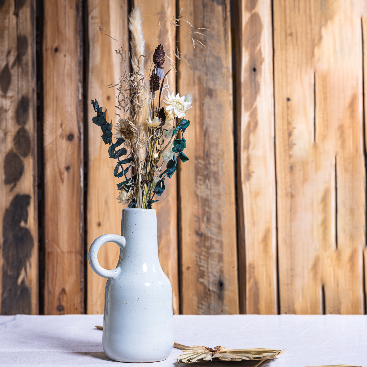 CEWUDA Trockenblumen Strauß 94 Teile - Herbstdeko Mit Weizen & Bunny Tails