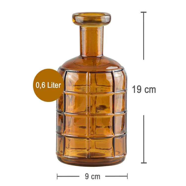 Vase Nova 0,6 Liter 9 x 19 cm Blumenvase Deko-Vase Tisch-Deko Hochzeit Vintage Vase Nova Ozeangrün Bernsteingelb 0,6 Liter 9 x 19 cm Blumenvase Deko-Vase Tisch-Deko Hochzeit Geburtstag Vintage Wohn-Deko Dekoration Wohn-Accessoires
