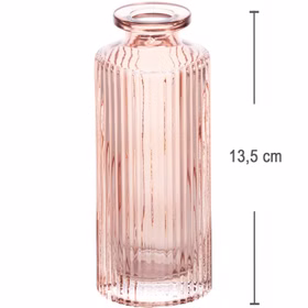 Glasvase Altrosa Vase 13,5 cm hoch Ø 5 cm Blumenvase Tisch-Deko Geburtstag Hochzeit Garten-Party Wohn-Accessoire Dekoration