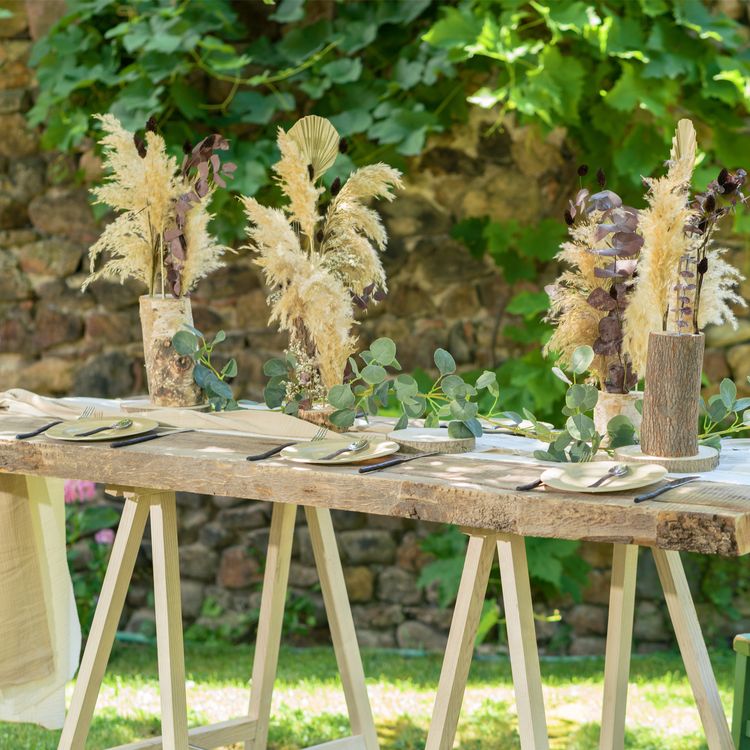 Getrocknetes Pampasgras 6 Stück 65-75 cm lang Trockenblumen Deko Getrocknetes Pampasgras Rot Gelb 6 Stück 65-75 cm lang Trockenblumen Deko Tisch-Deko Hochzeit Geburtstag Garten-Party Sommerfest Wohn-Accessoire Wohn-Deko Vasen-Deko Dekoideen