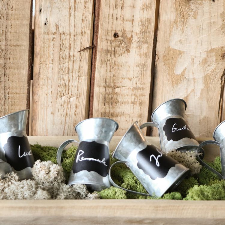 Deko Milchtopf & Kanne mit Griff in Zink-Optik 2-tlg. Tisch-Deko Vase Hochzeit Deko Milchtopf & Kanne mit Griff in Zink-Optik 2-tlg. Tisch-Deko Vase Kerzenhalter Milchkanne DIY Tisch-Deko Hochzeit Geburtstag Party-Deko Dekoration