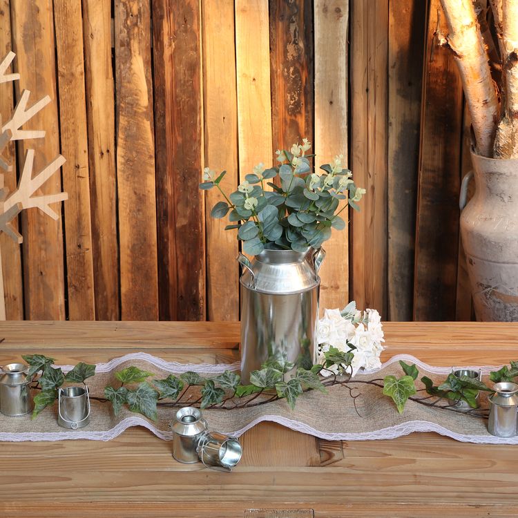 Deko Milchtopf & Kanne mit Griff in Zink-Optik 2-tlg. Tisch-Deko Vase Hochzeit Deko Milchtopf & Kanne mit Griff in Zink-Optik 2-tlg. Tisch-Deko Vase Kerzenhalter Milchkanne DIY Tisch-Deko Hochzeit Geburtstag Party-Deko Dekoration