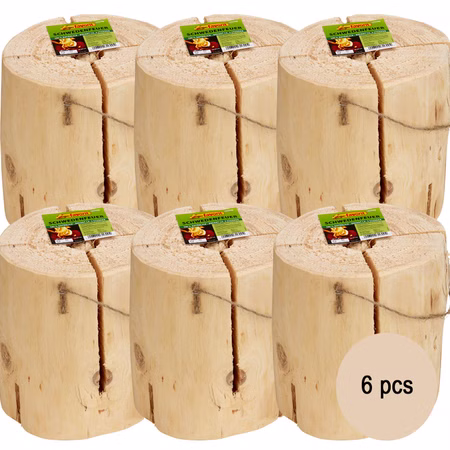 6x Schwedenfeuer 21 cm x 23 cm Brenndauer 120 min Holz Kamin Feuerschale Osterfeuer Winterfeuer Sommerfest Garten-Party 6x Schwedenfeuer 21 cm x 23 cm Brenndauer 120 min Holz Kamin Feuerschale Osterfeuer Winterfeuer Sommerfest Garten-Party