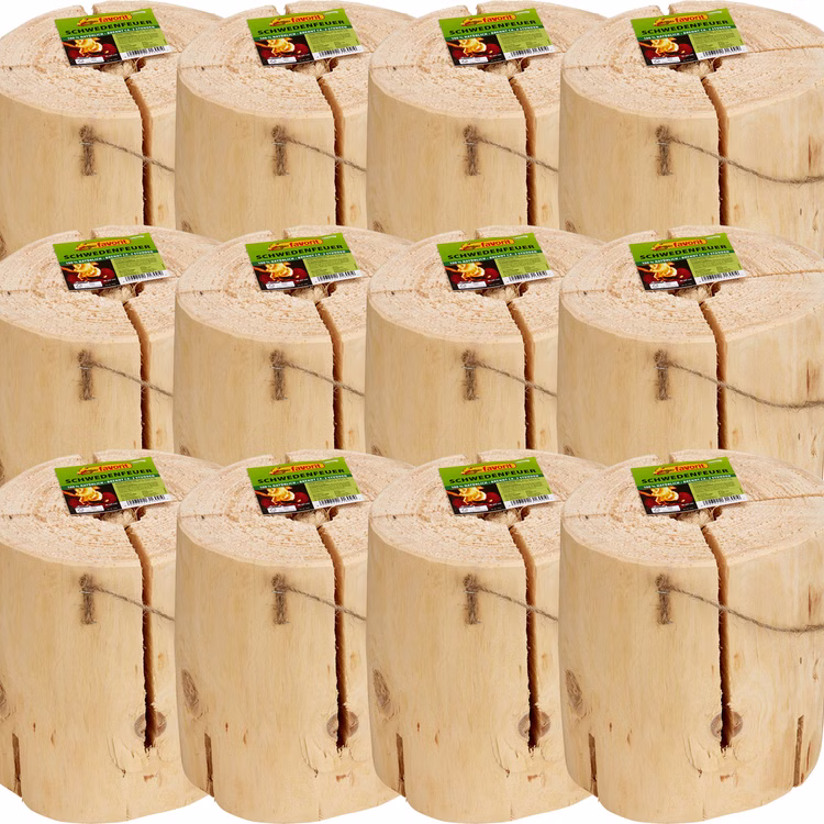 12x Schwedenfeuer 21 cm x 23 cm Brenndauer 120 min Holz Kamin Feuerschale Osterfeuer Winterfeuer Sommerfest Garten-Party 12x Schwedenfeuer 21 cm x 23 cm Brenndauer 120 min Holz Kamin Feuerschale Osterfeuer Winterfeuer Sommerfest Garten-Party