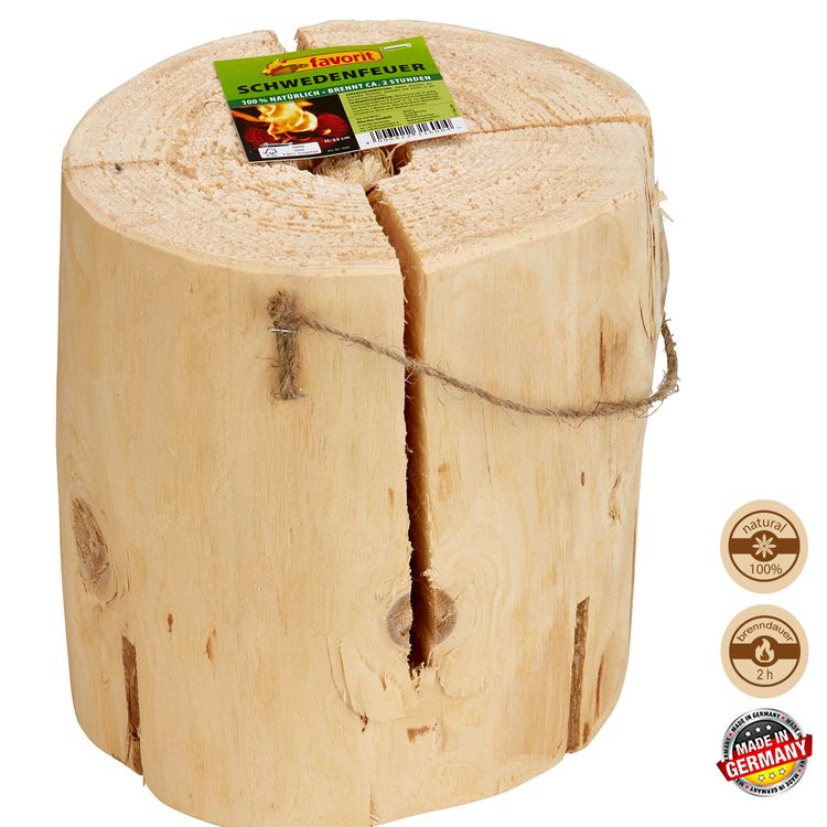 12x Schwedenfeuer 21 cm x 23 cm 12x Schwedenfeuer 21 cm x 23 cm Brenndauer 120 min Holz Kamin Feuerschale Osterfeuer Winterfeuer Sommerfest Garten-Party