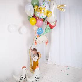 Schaf Folienballon Osterlamm 67 x 40 cm Party-Deko Ostern Dekoration Ballon Luftballon Geburtstag