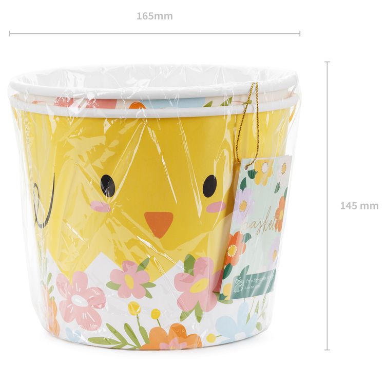 Ostereier suchen Süßigkeiten-Eimer 2 Stück Osterkorb 14 cm hoch für Kinder