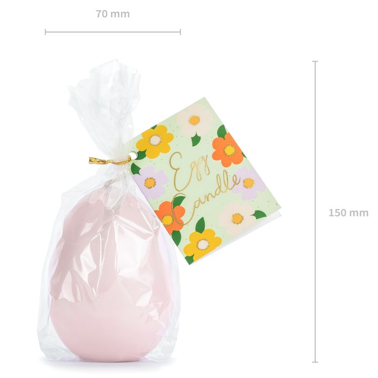 Osterei Kerze 10 cm hoch Pastell Rosa Tisch-Deko Ostern