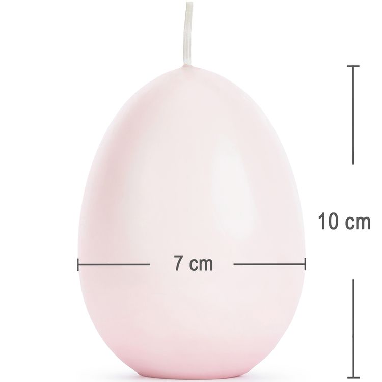 Osterei Kerze 10 cm hoch Pastell Rosa Tisch-Deko Ostern