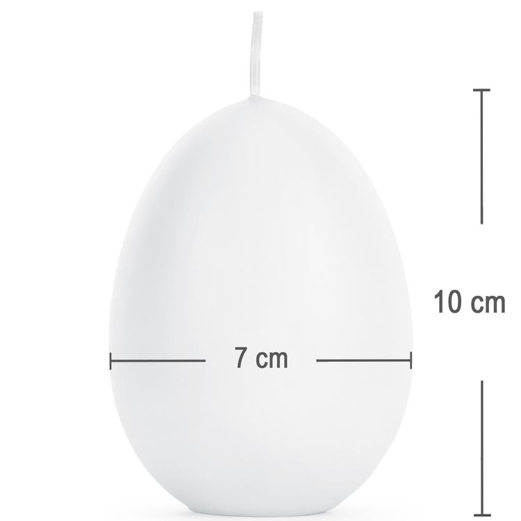 Osterei Kerze 10 cm hoch Pastell Weiß Tisch-Deko Ostern Osterei Kerze 10 cm hoch Pastell Weiß Tisch-Deko Ostern
