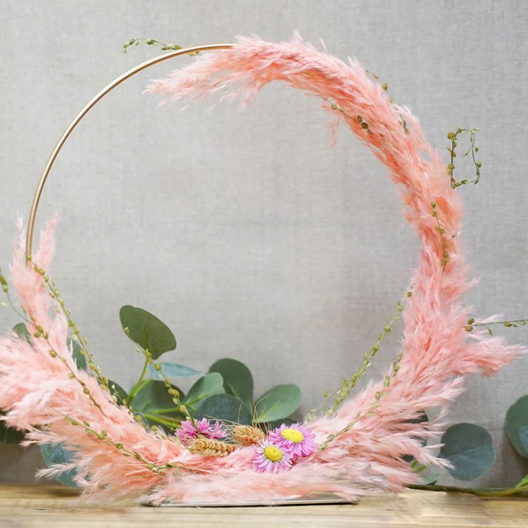 Deko-Ring mit Fuß Gold 30 cm 2 Stück Tisch-Deko Hochzeit Geburtstag Deko-Ring mit Fuß Gold 30 cm 2 Stück Tisch-Deko Hochzeit Geburtstag Deko für Trockenblumen Dekoration