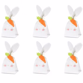 Geschenktüte Ostern Hase mit Möhren-Anhänger 6 Stück Tisch-Deko Osterhase Häschen Dekoration Osterfest Kindergeburtstag Mottoparty Geschenktüte Ostern Hase mit Möhren-Anhänger 6 Stück Tisch-Deko Osterhase Häschen Dekoration Osterfest Kindergeburtstag Mottoparty